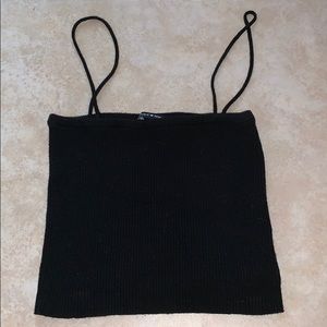 brandy melville black crop top